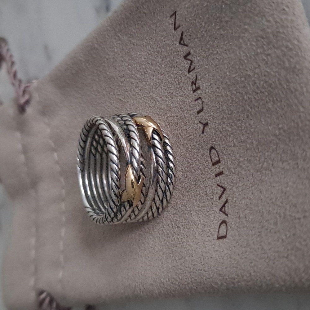 Authentic David Yurman Double X Crossover ring - Picture 1 of 16